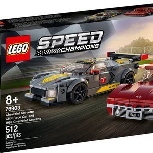 NIB LEGO Speed Champions Chevrolet Corvette C8.R Race Car & 1969 Corvette 76903